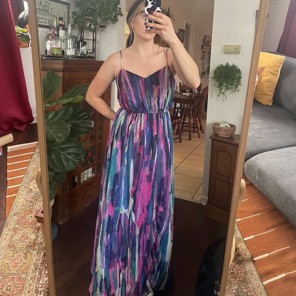 Multicolored vibrant, maxi dress